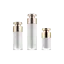 Queens Packaging Co., ltd.  1oz / 30ml Acrylic Cylinder Double-Wall Airless Pump Bottle with Metallized Shoulder & Pump Actuator, 0.22cc Dosage