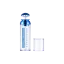 Queens Packaging Co., ltd.  1.7oz / 50ml AS Cylinder Airless Pump Bottle with Clear AS Overcap & Domed Pump Actuator, 0.2cc Dosage