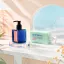 Queens Packaging Co., ltd.  8.1oz / 240ml Glass-Like PETG Cube Cleanser Pump Bottle with Lock-Down PP Pump