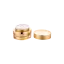 Queens Packaging Co., ltd.  1oz / 30ml Acrylic Double-Wall Straight Sided Cream Jar with Gold Accent Band, Flush Metallized ABS Closure & PE Sealing Disc