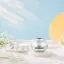 Queens Packaging Co., ltd.  1oz / 30ml MS Double-Wall Flared Dome Cream Jar with Faceted Pattern MS Closure, PP Inner Jar & PE Sealing Disc