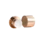 Queens Packaging Co., ltd.  0.51oz / 15ml ABS Straight Sided Balm Jar with Metallic Full-Height Overcap, PP Inner Jar & PE Sealing Disc