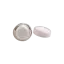 Queens Packaging Co., ltd.  1.7oz / 50ml Acrylic Double-Wall Rounded Oval Cream Jar with Metallic Accent Band, Flush ABS Closure, PP Inner Jar & Sealing Disc