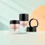 Queens Packaging Co., ltd.  0.51oz / 15ml Acrylic Double-Wall Straight Sided Airless Jar, Hinged Cap with Mirror & Applicator Storage