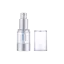 Queens Packaging Co., ltd.  1oz / 30ml Clear AS Cylinder Airless Pump Bottle with Flush AS Overcap & Aluminum Pump, 0.2cc Dosage