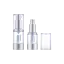 Queens Packaging Co., ltd.  1oz / 30ml Clear AS Cylinder Airless Pump Bottle with Flush AS Overcap & Aluminum Pump, 0.2cc Dosage