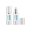 Queens Packaging Co., ltd.  1oz / 30ml Clear AS Cylinder Airless Pump Bottle with Aluminum Overcap & PP Pump with Aluminum Collar, 0.25cc Dosage
