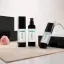 Queens Packaging Co., ltd.  1oz / 30ml AS Square Airless Pump Bottle with Matching ABS Overcap & Aluminum Pump, 0.22cc Dosage