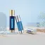 Queens Packaging Co., ltd.  1oz / 30ml AS Cylinder Airless Pump Bottle with Retractable Metallized PP Pump with ABS Collar, 0.22cc Dosage