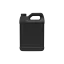 2.5 Gallon / 320oz 63mm F-Style Oblong HDPE Plastic Jug with Label Panel