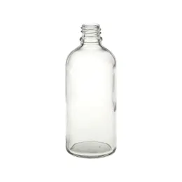 1.7oz/50ml 18-410 Clear Glass Boston Round Cosmetic Bottle