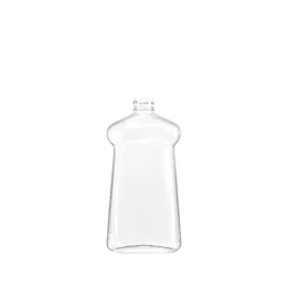 The image displays the Resilux 16.0oz PET Bottle A160E4Y. The bottle is clear and cylindrical with a smooth surface. It has a narrow neck and a screw-top opening. The design is simple and functional, suitable for various liquid products. The bottle is shown with no cap attached. 