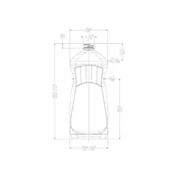 The image shows a Resilux 38.0oz PET Bottle (A380E33). It is a clear, cylindrical plastic bottle with smooth, straight sides and a slightly rounded shoulder that tapers to a narrow neck. The bottle has a screw-top opening, but the cap is not shown in the image. The design is simple and functional, suitable for various liquid products.