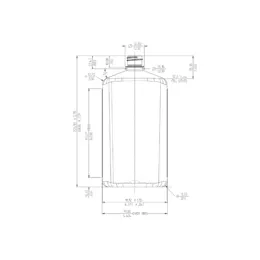 The image shows a clear, cylindrical Resilux 32.0oz PET Bottle (A320E1W). The bottle has smooth, transparent sides with no visible labeling or markings. It features a standard screw-top neck designed for a secure cap fit. The base is flat, allowing the bottle to stand upright.