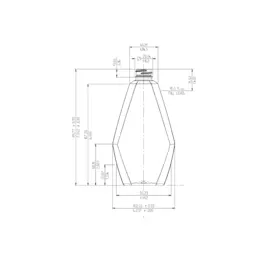 The image shows a clear, cylindrical plastic bottle with a smooth surface and no label. The bottle has a standard screw-top neck designed to accommodate a cap. The product name is Resilux 16.0oz PET Bottle.