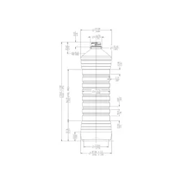 The image shows a clear, cylindrical bottle with a smooth surface and a narrow neck. The bottle has a screw-top opening designed for a cap. This is the Resilux 40.0oz PET Bottle (A400E1U).