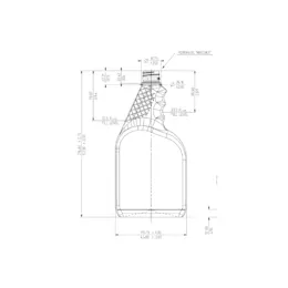 The image features a clear, cylindrical plastic bottle with a straight, smooth body and a rounded shoulder leading to a narrow neck. The bottle is empty, showcasing its transparency and the absence of any labels or branding. The product is the Resilux 32.0oz PET Bottle.
