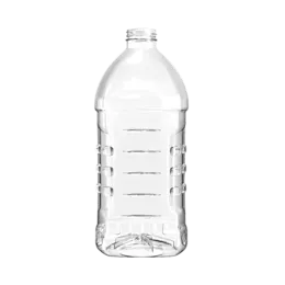 The image shows a clear, cylindrical PET bottle with a simple, smooth surface and no label. The bottle has a standard screw cap opening and is designed to hold 67.6 ounces of liquid. This product is the "Resilux 67.6oz PET Bottle." The bottle's transparency allows the contents to be visible, and its design suggests it is suitable for beverages or other liquid products. The overall appearance is sleek and functional.