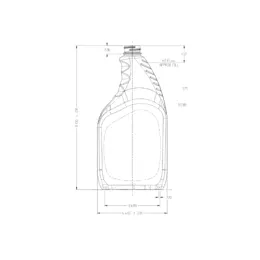 The image displays a clear, cylindrical PET bottle with a smooth surface and no labels. The bottle has a slight taper towards the top and features a standard screw cap opening. The product name is "Resilux 40.0oz PET Bottle."