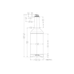 The image shows the Resilux 33.8oz PET Bottle B1000E9M. It is a clear, transparent bottle with a cylindrical shape and smooth surface. The bottle has a round base and tapers slightly as it extends upwards towards the neck. The neck of the bottle is relatively short and designed to accommodate a screw-on cap (not shown in the image). The overall design is simple and functional, suitable for holding beverages or other liquids.