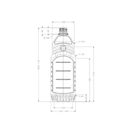 The image shows a clear plastic bottle with a cylindrical shape and a narrow neck. The bottle is labeled as "Resilux 28.0oz PET Bottle." The bottle has a smooth, transparent surface and is empty, allowing you to see through it. The top of the bottle has a standard screw cap opening. The overall design is simple and functional, suitable for holding liquids. 