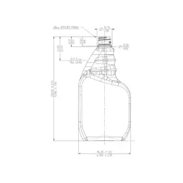 The image shows a clear, cylindrical PET bottle with a slightly rounded shoulder and a narrow neck, capped with a standard screw-on lid. The bottle appears to be empty and stands upright against a plain background, highlighting its transparency and simple design. This is the Resilux 32.0oz PET Bottle.