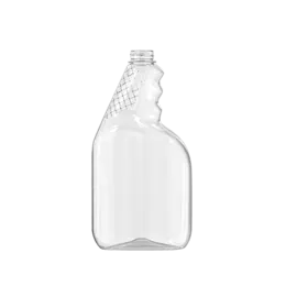 The image shows a clear, cylindrical plastic bottle with smooth, slightly curved sides. The bottle has a narrow neck and a wide base, making it stable and easy to handle. The bottle is empty and has no label or cap. This is the Resilux 32.0oz PET Bottle A320E21.