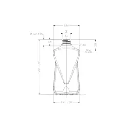 The image features a clear, cylindrical bottle with smooth, straight sides and a slightly rounded shoulder leading up to a standard screw-top neck. The bottle is empty and made of transparent PET plastic, allowing for full visibility of its contents when filled. This is the Resilux 8.5oz PET Bottle.