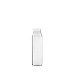 The image shows a clear, cylindrical plastic bottle with smooth sides, a slight taper towards the neck, and a screw cap opening. The bottle is empty and appears to be made of PET plastic. The product name is "Resilux 12.0oz PET Bottle A120G16."