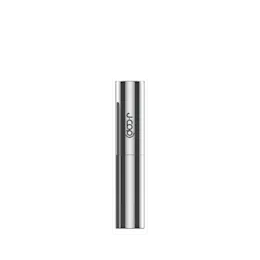 The image shows a JCOP 0.1oz Aluminum Lip Stick container. It is a sleek, cylindrical tube with a smooth, metallic finish. The cap is slightly rounded and fits snugly onto the base. The lip stick container is designed to be compact and portable, making it convenient for on-the-go use. The overall appearance is modern and minimalist.
