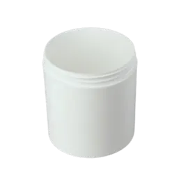 The image shows the Mold-Rite Plastics 16.0oz PP Jar. The jar is cylindrical in shape with a wide mouth and a screw-on lid. It is made of clear plastic, allowing the contents inside to be visible. The jar has smooth sides and a flat base, making it stable when placed on a surface. Its simple design is functional and versatile, suitable for a variety of storage needs. The lid appears to be well-fitted, ensuring a secure closure.