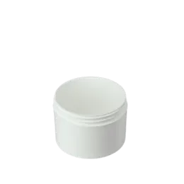 The image shows the Mold-Rite Plastics 8.0oz PP Jar. It is a cylindrical, clear plastic jar with a smooth, wide mouth opening. The jar is empty and has a simple, minimalist design. The surface of the jar is glossy, and the transparency allows for full visibility of its contents. The lid is not shown in the image.