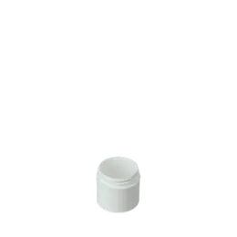 The image shows a Mold-Rite Plastics 1.0oz PP Jar. The jar is cylindrical with a smooth, rounded shape and a wide screw-on lid. It is made of translucent polypropylene (PP) plastic, allowing a glimpse of the contents inside. The overall design is simple and functional, suitable for storing small quantities of creams, lotions, or other cosmetic and personal care products.