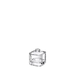 The image shows the Calaso 1.0oz Glass Bottle. The bottle is made of clear glass and has a cylindrical shape with smooth, straight sides. It features a narrow neck and a screw-top closure, though the cap is not shown in the image. The base of the bottle is flat, ensuring it stands upright. The overall design is minimalistic and functional, ideal for storing liquids.