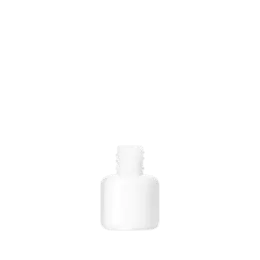 The image displays the "Calaso 0.5oz Glass Bottle" by Glasmeister. The bottle is transparent with a smooth, cylindrical shape and a flat base. It has a narrow neck with a screw-top opening, suitable for various liquid products. The glass is clear, showing the simplicity and elegance of the design. The overall look is sleek and minimalistic.