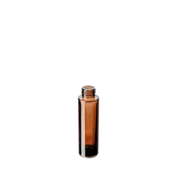 The image shows the Calaso 1.7oz Glass Bottle. It is a clear, cylindrical bottle with a smooth surface and a wide neck. The bottle is empty and appears to be made of transparent glass, showcasing its simplicity and elegance. The neck of the bottle is designed to accommodate a screw cap or similar closure. The overall design is sleek and minimalistic, suitable for various liquid products.