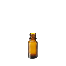 The image shows the Calaso 0.3oz Glass Dropper Bottle. The bottle is clear and cylindrical with a smooth surface, designed for holding liquid products. It features a black dropper cap with a rubber bulb, which is used for dispensing the contents in controlled drops. The overall design is sleek and minimalistic, suitable for cosmetic or pharmaceutical use.