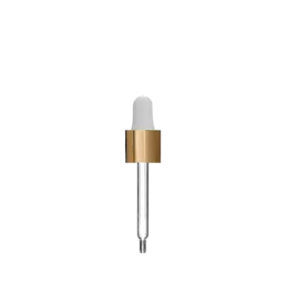The image shows the "Calaso PP Dropper 18-415 VPB07A3A003" product. It is a close-up view of a plastic dropper featuring a ribbed screw cap and a slender pipette. The dropper is designed for precision liquid dispensing and appears in a neutral color. The background is plain and white, allowing the dropper's details to stand out clearly.