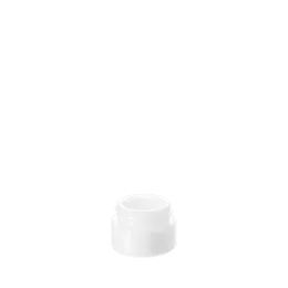 The image shows the Glasmeister 0.2oz Glass Jar HD14148-000. It is a small, clear glass jar with a cylindrical shape and a wide mouth. The jar has a smooth, unmarked surface, and the glass appears thick and sturdy. It is designed to hold a small volume of product, such as cosmetics or samples. The jar is pictured without a lid.