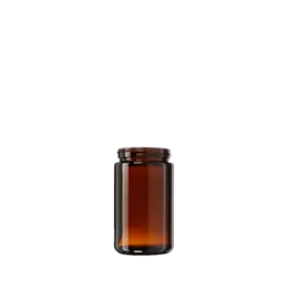The image displays the Calaso 5.1oz Glass Jar (SM210003-699). The jar is a clear, cylindrical glass container with smooth, straight sides and a wide opening at the top. The base of the jar is flat, ensuring stability when placed on surfaces. The simplicity and transparency of the jar make it versatile for various uses. The lid is not shown in the image. 