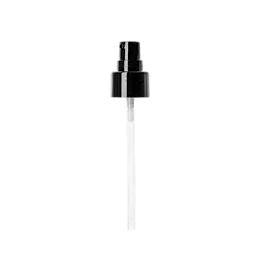 The image features the Calaso PP Pump 24/410 FPB15A3C006-200. The pump is white and appears to be made of plastic. It includes a ribbed collar for easy gripping and a smooth, rounded pump head. The pump's nozzle is short and slightly curved, designed for dispensing liquids. The dip tube attached to the pump is long and narrow, intended to reach the bottom of a container.