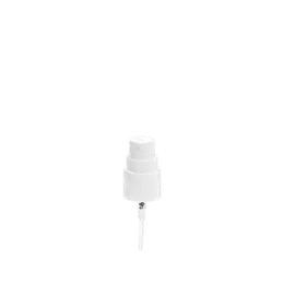 The image shows the Calaso PP Sprayer 24/410. It features a white plastic spray head attached to a clear, ribbed neck. The nozzle is designed for a fine mist spray and has a small, circular opening. The overall design is sleek and functional, suitable for a variety of liquid dispensing needs. The white and transparent components give it a clean and professional appearance.