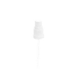 The image shows the Calaso PP Sprayer DIN18. The sprayer is white and consists of a ribbed screw cap with a spray nozzle and a long, thin dip tube extending from the bottom. The nozzle appears to have a smooth finish and the overall design is functional and streamlined for efficient dispensing of liquids.