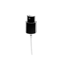 The image shows a white CALASO PP Sprayer with a 24/410 neck size. The sprayer features a ribbed surface on the neck for better grip and a nozzle cap for protection. The nozzle is designed to dispense liquid products evenly. The sprayer's tube extends downward, indicating it is designed to be attached to a bottle for dispensing fluids.