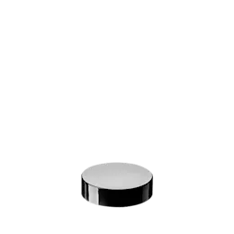 The image shows a Calaso PP Threaded Closure 57 Special. This is a clear, circular, plastic cap with threading on the inside, designed to securely fit onto compatible containers. The cap has a smooth, glossy surface and a slightly domed top, providing a clean and simple appearance.