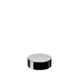 The image shows the Glasmeister PP Threaded Closure 53 Special. It is a round, transparent plastic cap with a smooth surface and threading on the inside, designed to securely close containers. The cap has a flat top and slightly beveled edges for easy handling.