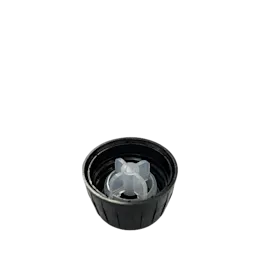 The image shows the Calaso PP Threaded Closure PP28. It is a white plastic screw-on cap designed for sealing bottles. The closure has a ribbed texture around its sides for easy grip and handling. The top surface of the cap is smooth and flat.