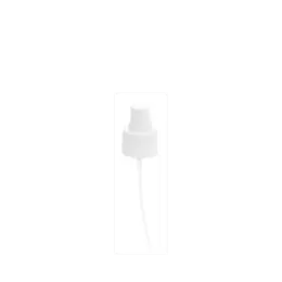 The image shows the Calaso PP Sprayer 24-410. It features a white plastic spray nozzle attached to a transparent plastic tube. The nozzle has a ribbed design for easy grip and a small opening at the top for dispensing liquids. The tube is long and slender, designed to fit into compatible bottles for spraying purposes. The overall design is simple and functional, suitable for various liquid dispensing needs.