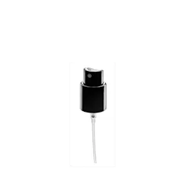 The image shows a Calaso PP Sprayer 24/410. The sprayer features a white plastic body with a ribbed texture on the nozzle head for better grip. It has a clear, cylindrical tube that extends downward, which is used to draw liquid from a container. The nozzle head is designed to be easily pressed to dispense the liquid in a fine mist.