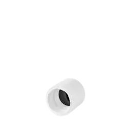 The image shows a white, threaded plastic closure cap designed for containers. The product name is "Calaso PP Threaded Closure DIN18." The cap has a smooth, cylindrical shape with fine threading along the inner edge, allowing it to securely fasten onto compatible containers. The top surface of the closure is flat and unmarked.